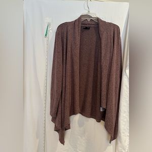 Rose colored open drape cardigan